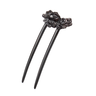 发簪檀木新中式簪子u型高级感盘发神器女古风双钗发钗木簪u形钗子