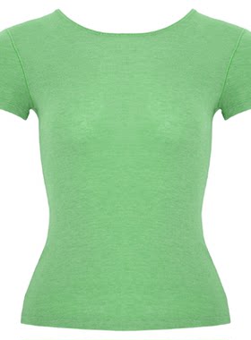 WellD【阿尔巴斯灵感系列】超薄超柔正肩T恤女装羊毛羊绒舒适上衣