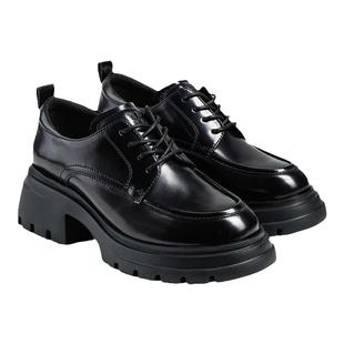 【袁雨萱同款】fed深口单鞋女鞋黑色小皮鞋粗跟牛津鞋女款ZC066