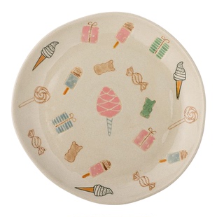 瑞典代购进口Bloomingville马克杯石器餐碗盘子3件套甜点餐具手工