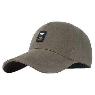 男士棉春秋棒球帽男士帽子秋冬户外运动帽冬天长檐太阳帽珍格丽