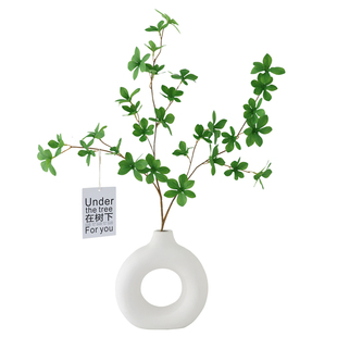 北欧仿真绿植仿真花日本吊钟单枝马醉木叶假树枝客厅植物装饰摆件