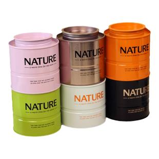 叠叠罐圆筒茶叶咖啡豆密封罐居家馈赠礼品多色马口铁三两罐可定制