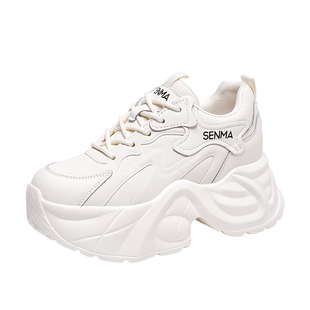 森马女鞋2025新款冬季鞋子厚底内增高9cm加绒运动鞋显脚小老爹鞋