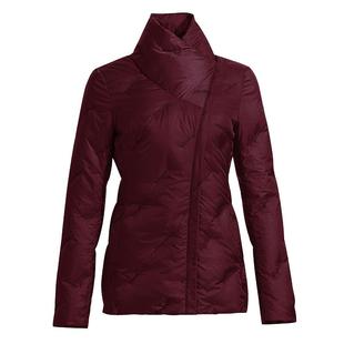 酒红色短款羽绒服女冬季2025新款正品修身时尚保暖白鸭绒外套999