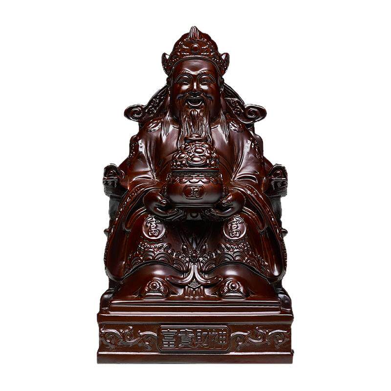 刺史黑檀木雕财神爷佛像
