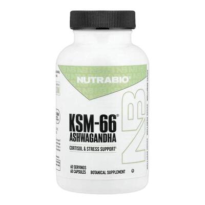 NutraBio芦荟皮质醇压力支持南非醉茄提取物抗压保健缓解紧张焦虑