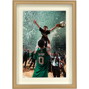 杰森塔图姆凯尔特人夺冠相框挂画NBA球星海报照片摆件装饰画礼物