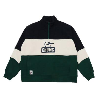 CHUMS洽洽鸟立领百搭加绒套头衫