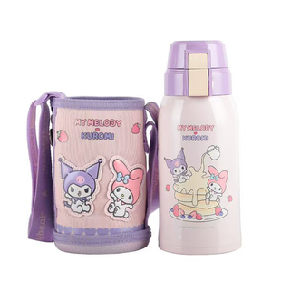 杯具熊复古双饮儿童保温杯小学生水杯女幼儿园上学专用杯子大容量