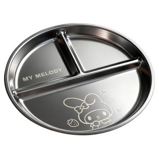 316不锈钢家用定量碗分餐盘健身三格圆盘211减脂餐盘分格减肥专用