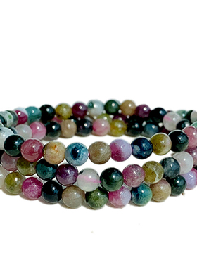 天然多色碧玺多圈女手链