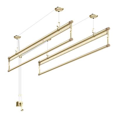 阳台双杆手动折叠升降晾衣架