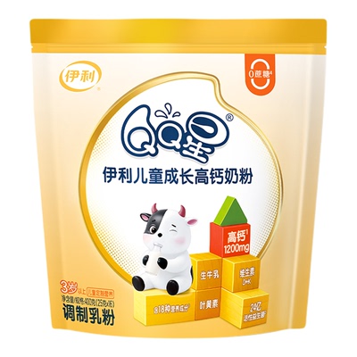 伊利QQ星学生儿童成长高钙奶粉