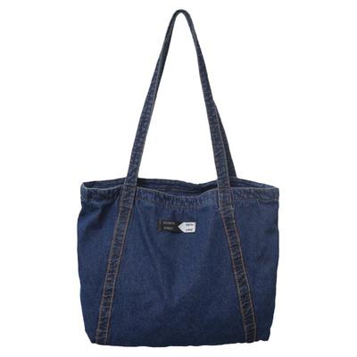 通勤复古包大容量牛仔百搭托特包