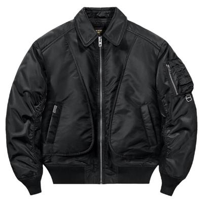 翻领多口袋落肩袖飞行服棉衣