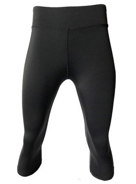 弹力速干健身跑步六分压缩裤女