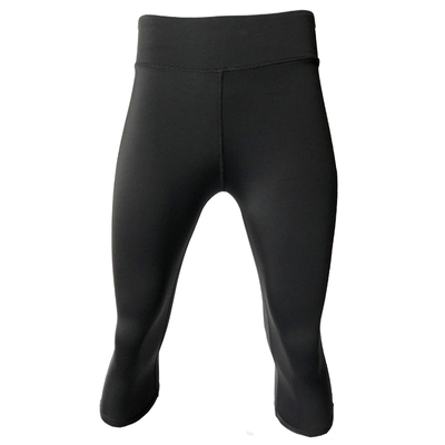 弹力速干健身跑步六分压缩裤女