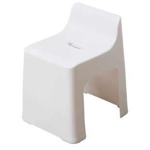 日式洗澡凳时尚创意换鞋小矮凳子浴室防滑椅加厚型塑料凳子带靠背
