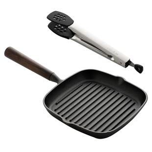 onlycook无涂层铸铁锅牛排锅煎牛排专用锅套装平底锅家用牛扒煎锅