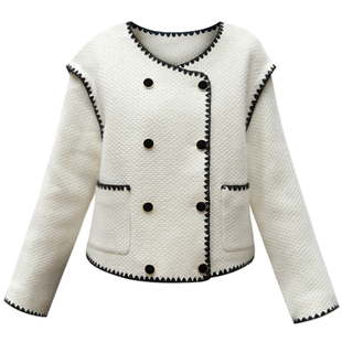 温柔小香风白鸭绒羽绒服冬新款气质轻奢感小个子保暖厚外套1195