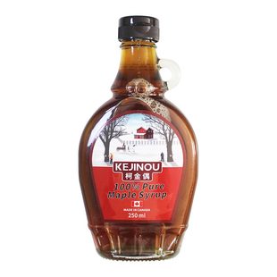 柯金偶枫叶糖浆250ml加拿大进口纯枫糖浆甜点烹饪调味华夫松饼用
