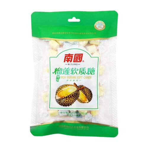 南国 特浓榴莲糖150g克X3袋 水果软质糖果香浓软糯 海南特产 喜糖