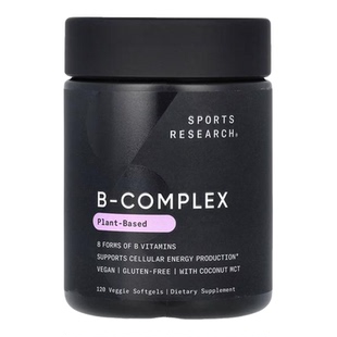 Sports ResearchB族维生素复合物植物基维护神经健康营养吸收