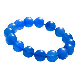 PLSTONE普琳丝奢质水晶天然水晶巴西老矿海蓝宝手链蓝色手串女