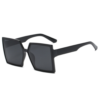 欧美超大框偏光墨镜韩版潮时尚网红女方形显瘦大脸眼镜街拍太阳镜