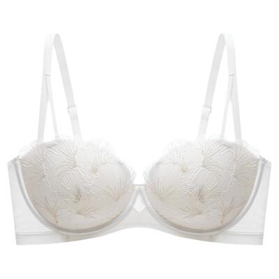 Lightness/莱特妮丝薄款网纱透气上托聚拢圆润胸型无痕文胸内衣女