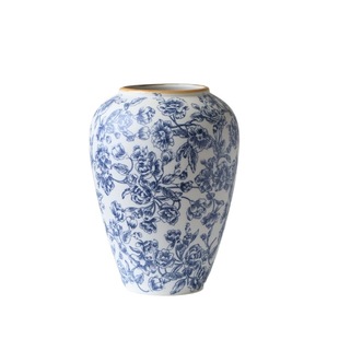 尤加利果专用花瓶青花瓷客厅插花水培花器中式复古高级感陶瓷陶罐