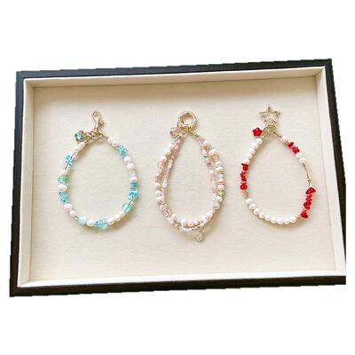 适用华为苹果天然淡水珍珠手提链挂链手机壳手拿链通用女气质链条