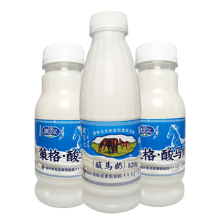 酸马奶瓶装马奶饮品生马奶乳酸奶制品低温冷藏内蒙古策格酸马奶