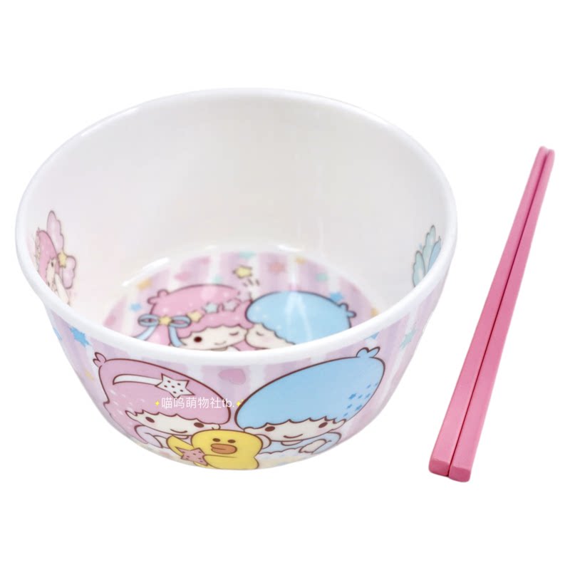 双子星碗勺筷盘餐具一整套装儿童饭碗家用学生宿舍可爱碗食品级