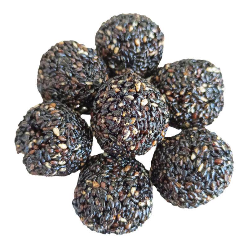 黑芝麻丸九蒸九晒蜂蜜熟黑芝麻球袋装养生休闲零食独立包装