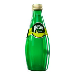perrier巴黎水青柠姜汁气泡水330ml法国巴黎水玻璃瓶整箱原味24瓶
