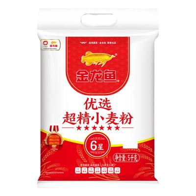 金龙鱼面粉 六星优选超精小麦粉面粉 5KG 家用