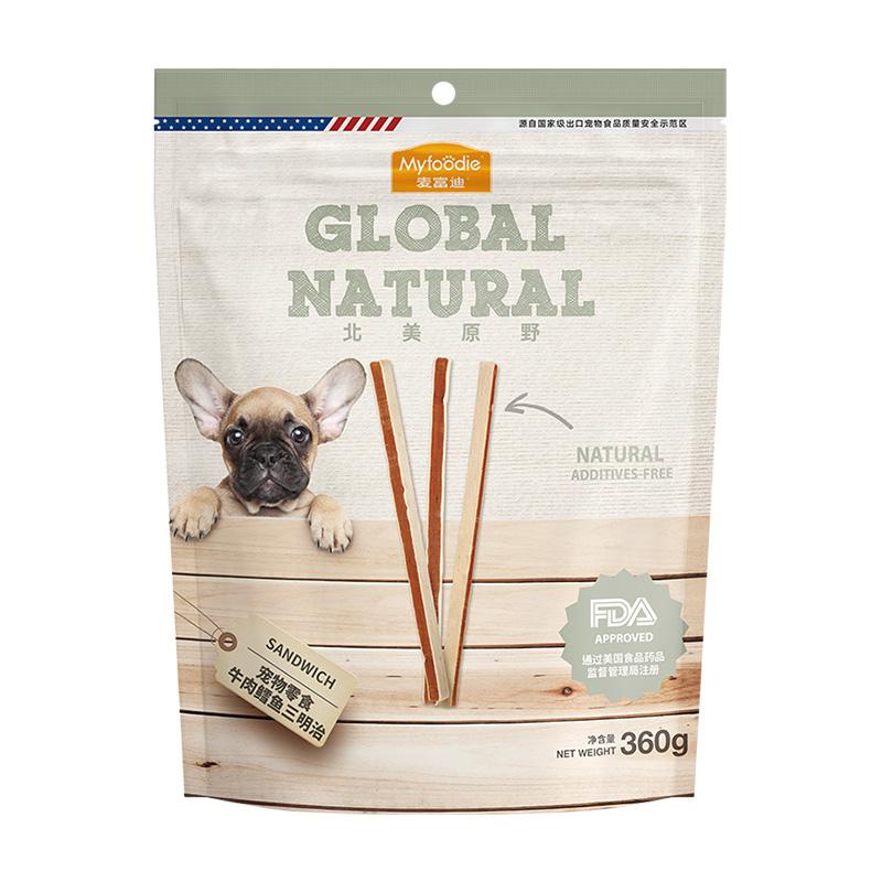 麦富迪狗零食牛肉鳕鱼三明治牛肉棒幼犬宠物零食泰迪训狗零食奖励