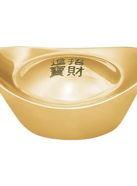纯黄铜实心元宝金条摆件装饰礼品