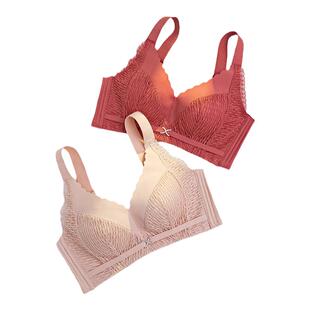 内衣女小胸聚拢收副乳防下垂中厚无钢圈2021年新款爆款四排扣文胸