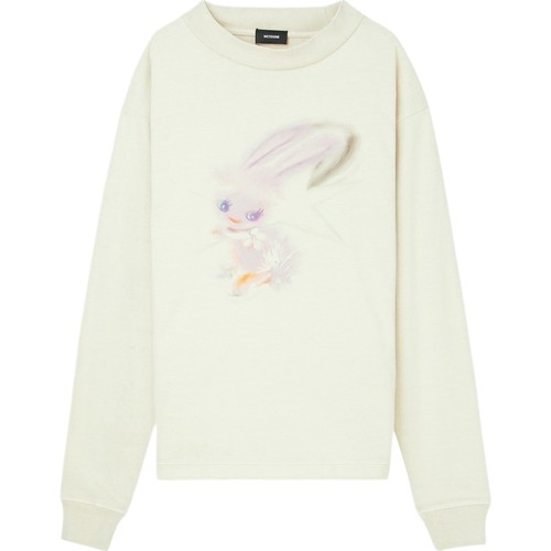 【折扣】we11done 春夏男女同款兔子印花长袖T恤