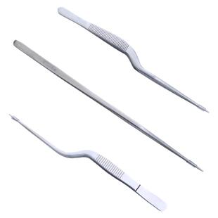 天艺牌专业采耳掏耳工具-直柄镊子弯柄枪状不锈钢耳鼻喉镊子