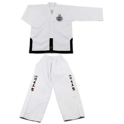 itf传统跆拳道服副师范段位教练服斜纹平纹棉料师圣sasung618狂欢