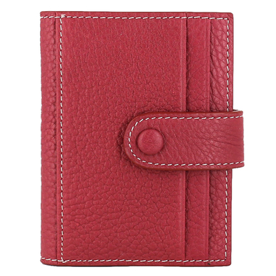 日韩原创头层牛皮搭扣卡包女士