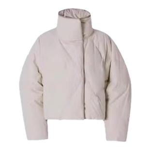 高级感加厚羽绒面包服保暖蝙蝠袖90白鸭绒廓形短款羽绒服外套女冬