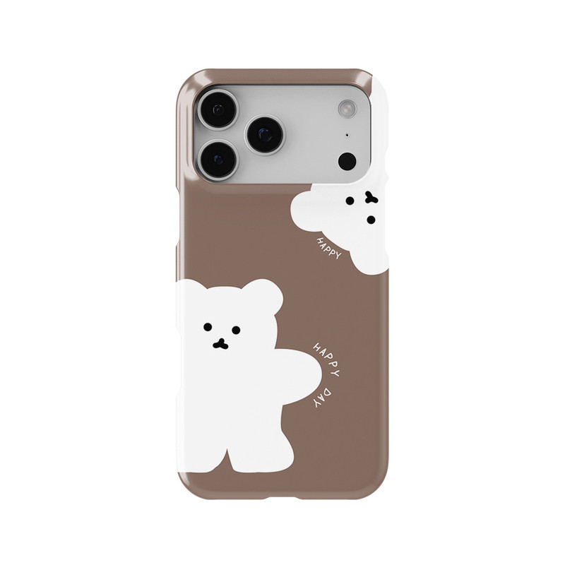 卡通小熊可爱iphone13超薄苹果