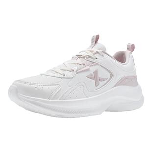 特步女鞋跑鞋新款轻质缓震运动鞋女皮面防泼水跑步鞋跳绳鞋子