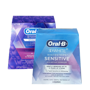 现货OralB欧乐B敏感3D超强密集型亮白牙贴黄牙烟渍牙咖啡渍牙14对