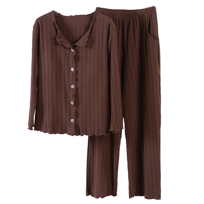 女士双面磨毛德绒带胸垫睡衣